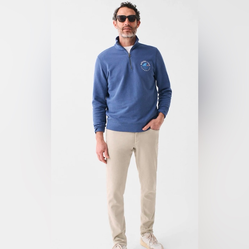 Faherty Spring Lake Long-Sleeve Terry Quarter Zip NWT Small